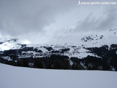 Vue sur la station du Praz de Lys l'hiver